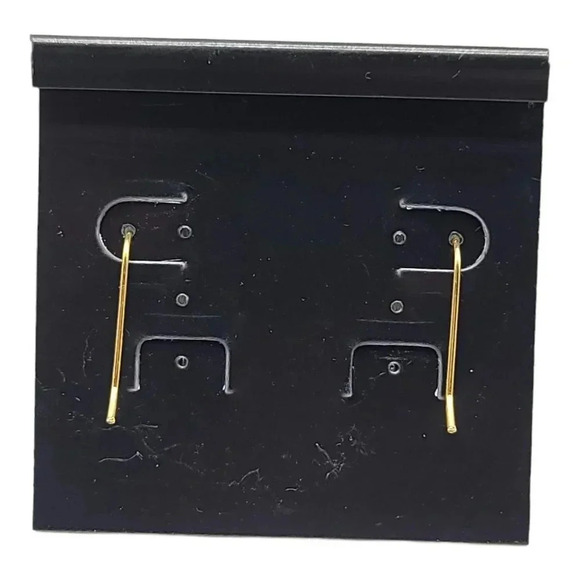 Darlene Group Open Filigree Two Toned Blue Green Multi Color Rhinestone Dangle E - Picture 4 of 4